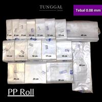 Gambar Plastik Pp Roll Cap Jet - Panjang 100 Meter, Tebal 0.08 Mm : Plastik Bening Tebal, Plastik Bumbu Masak, Plastik Tempe, Plastik Kacang Goreng Tebal, Plastik Cemilan Kering, Plastik Masker, Plastik Kemasan, Plastik Aksesoris. Ukuran Lebar 7 Cm 8 Cm 9 Cm - PP Roll 08 - lebar 7 cm, 1 roll = 100 meter dari Sentosa official.id undefined 5 Tokopedia
