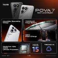 Gambar Tecno Pova 7 8/128GB | 8/256GB 6.78 Inch Garansi Resmi - Geek Black, 8/128GB dari Andalas Cellular_NEW undefined 2 Tokopedia