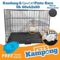 Gambar Opo Cat - Kandang lipat kucing anjing kelinci besi kuat anti-karat mudah ukuran medium (M) (60x42x50) dari Pets Kampong undefined 1 Tokopedia
