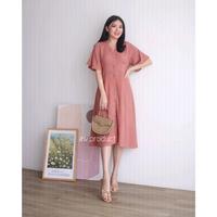 Gambar SHANE Dress | Casual Midi Dress Wanita Kancing | Baju Wanita Dress Korea | Midi Dress - Marun, All Size dari Awwe product_NEW undefined 4 Tokopedia