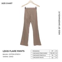 Gambar Hosofshopaholic - LEKSI FLARE PANTS - Celana Panjang Wanita - Celana Bahan - Katun Stretch Cutbray - SAND dari hosofshopaholic_NEW undefined 3 Tokopedia