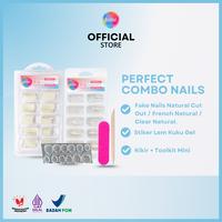 Gambar TONE Kuku Palsu 100 Pcs Polos (Fake Nails Nail Art) - DIY | Fake Nails Kutek (Exclude Lem Kuku) - Clear dari TONE undefined 1 Tokopedia