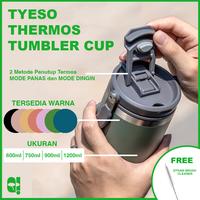 Gambar TYESO TS-8826 TS-8827 TS-8828 TS-8830 Thermos Botol Minum Termos Tumbler Coffee Mug 100% Original Asli + FREE Bubble Wrapping Stainless Steel - PINK, 600ML dari Q Shop Indonesia undefined 1 Tokopedia