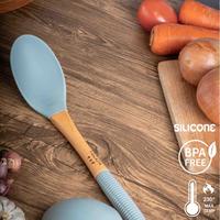 Gambar Alat Masak Silikon Tahan Panas Gagang Kayu Aesthetic Y203 Grey Series Peralatan - GREY 203G SLOTTED TURNER dari HOUROFFER OFFICIAL undefined 3 Tokopedia