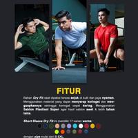 Gambar Tiento Kaos Dry Fit Men Running Baju Olahraga Lari Big Size Pria - LILAC, 3XL dari jamalino undefined 3 Tokopedia