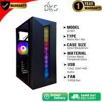 Gambar QWERTY CASE MAGNUS G1601 FOR MICRO ATX Dengan Kaca Teguh & Kipas RGB 120mm 3 Pcs Garansi 1 Tahun dari dkitstuff undefined 1 Tokopedia