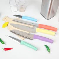 Gambar PRESTON Colorful Knife + Holder Pisau Dapur Premium Stainless Steel Anti Karat - DM - Pisau Paring dari Dapurmurah.id undefined 4 Tokopedia