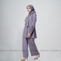 Gambar Shalu Nisabila - Luisha One Set Tunik Printing Motif Eksklusif Baju Setelan Atasan Bawahan Panjang Mewah Wanita Muslimah Formal Casual Hitam Nyaman - Mauve, S dari Shalu Nisabila Store undefined 1 Tokopedia