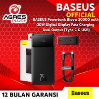 Gambar BASEUS Powerbank Bipow 20000 mAh PD 20W Digital Display Power Bank Fast Charging Dual Output (Type C & USB) - BLACK 20000 mAh dari Agres Plus undefined 1 Tokopedia