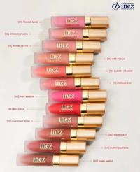 Gambar Inez Lip Color Suede 900 - Warna  dengan Kemasan Eksklusif dari Inez - APRICOT PEACH dari natashasusukutabumi.1 undefined 2 Tokopedia