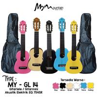 Gambar Gitarlele Akustik Elektrik MyMountain Seri GL-14 original - PINK SENAR NILON, PAKET B, ELEKTRIK EQ 7545R dari Kowe Gitar Kita undefined 1 Tokopedia