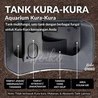 Gambar PREMIUM Turtle Aquarium Tank L XL Bak Ember Tempat Kura Kura Air Besar Akuarium Kandang Box Kura2 Brazil - Paket Biru, L (60x36x20cm) dari Leaf and Loar undefined 3 Tokopedia