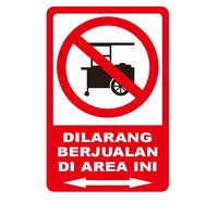 Gambar Rambu Dilarang Berjualan di Area Ini 40cm x 60cm, 35cm x 50cm - 35cmX50cm dari Damar Machinery undefined 1 Tokopedia