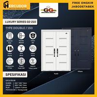 Gambar Pintu Utama Double Baja Premium GG LUXURY-210 Double 150x210 - LUX01-210 WHITE dari hercudor.id undefined 3 Tokopedia