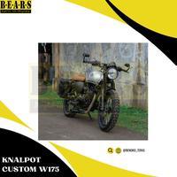 Gambar Knalpot Custom motor Kawasaki W175 model kolong - Hitam dari Bengkel Teras BEARS undefined 3 Tokopedia