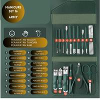 Gambar Manicure Pedicure Premium Set Pouch - Gunting Kuku Premium Set 16 In 1 - Perawatan Kebersihan Telinga - Cantengan -Set Manikur Steel - Set 12 dari Miyato.id undefined 4 Tokopedia