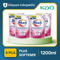 Gambar [Spesial Imlek Sale] Attack Plus Softener 1200ml Fourpack - Deterjen Cair Untuk Mesin Cuci dari KAO Indonesia undefined 1 Tokopedia