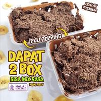 Gambar (BELI 1 GRATIS 1) Keripik Pisang Coklat Lumer Mom Arsy, 2 Box 1000ml , Bebas Rasa, Snack Crispy Khusus Coklat Full Toping Kripik Cemilan Food Makanan Pedas Chips - Coklat Full Topping + Cokelat Full Topping 1000ml dari Mom Arsy Keripik Pisang Lumer undefined 1 Tokopedia