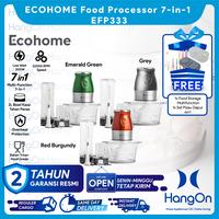 Gambar ECOHOME EFP333 Food Processor 7-in-1 Chopper Multifungsi Serbaguna Blender Smoothies and Garlic Peeler EFP-333 - Emerald Green dari HangOn Official Store undefined 1 Tokopedia