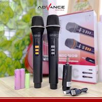Gambar PORMO KARAOKE Double Mic Karaoke Suara Jernih Wireless Profesional Microphone mic tanpa kabel ADVANCE 208 (isi 2) - Mic / Mik Tanpa Kabel Microphone Double Wireless MIC Bisa Di Cas USB Tipe C dari Pilar Store_NEW undefined 3 Tokopedia