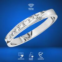 Gambar Cincin Titanium Silver 950 Lapis Emas Putih 8K Garansi Anti Karat Moissanite GRA Wanita --GAA100 - Silver, Tulis Ukuran di Chat dari Tiaria undefined 1 Tokopedia