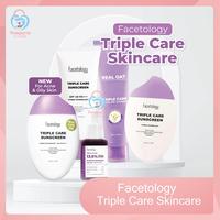 Gambar Facetology Triple Care Skincare Series - Facial Gel Cleanser / Sunscreen Hybrid SPF40 PA+++ / Sunscreen For Oily & Acne Skin SPF40 PA+++ / Purple Ranger Peeling Treatment / Facial Wash Suncreen Serum dari TK MITRASEJAHTRA TERRBARRRU undefined 1 Tokopedia