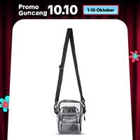 Gambar PUSHOP Tas Selempang Pria Wanita MIKAYLA - Mini Slingbag Transparan Cowok Cewek Casual Mini Sling bag Polos FREE Pouch Unisex Casual Mika - Hitam dari Pushop Store undefined 1 Tokopedia