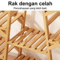 Gambar LOVE Rak Bunga Rak Bunga Kayu Rak Hiasan Rumah Rak display bunga Rak Susun Serbaguna Rak Tanaman Rak Bunga Rak standing pot stand bunga toko bunga - 9L:87*23*95CM dari LOVELY HOME1 undefined 5 Tokopedia