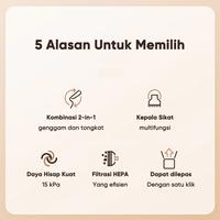 Gambar AQUA CCX600R Corded Handheld Vacuum Cleaner 15KPa 600W Suction HEPA Fine Dust Filter Vakum Penyedot Debu Genggam dengan Kabel 15000Pa dari KINS Official Store undefined 4 Tokopedia