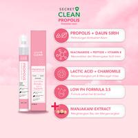 Gambar Secret Clean Propolis Feminine Intimate Spray Netto 8ml - Secret Clean Propolis Feminine Spray 8 ml dari Pusat Skincare Kosmetik undefined 2 Tokopedia