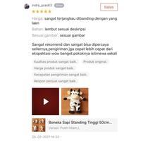 Gambar BONEKA SAPI BERDIRI 30CM L DAN 50 CM XL STANDING COW DOLL MAINAN ANAK LUCU GIFT KADO HADIAH HAMPERS CEWEK WANITA TEMAN PACAR ULTAH ULANG TAHUN BIRTHDAY MURAH VALENTINE HARI KASIH SAYANG BY - Putih coklat, XL (50CM) dari Giftee.id undefined 4 Tokopedia