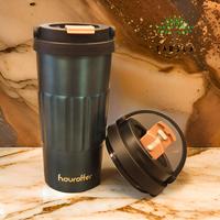 Gambar Tarsla Gelas Termos HRF-801 Vacuum Flask Stainless Mug Tumbler 500 ML Tahan Panas & Dingin dengan Handle - Rose Gold dari TARSLA OFFICIAL undefined 4 Tokopedia