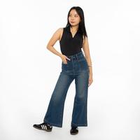 Gambar YEONJI 2006 Sora Highwaist Cullote Jeans Navy Blue Celana Panjang Jeans Wanita Loose Kulot Jeans untuk Petite HW Boyfriend Baggy Kulot Biru Denim Culotte Korea Material Premium Nyaman Petite Size S-XXL Cutbray - S dari YEONJI JEANS undefined 1 Tokopedia