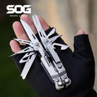 Gambar SOG 18 in 1 PowerPint Multi-tool Folding Pliers Mini EDC Hand Tools Scissors Pocket Outdoor Camping Survival Equipments-PP1001 - PP1001-CP, 5 Inches dari bbaappaakkuucengg undefined 1 Tokopedia