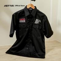 Gambar Workshirt ASTTIN Nagata Kemeja Kerja Signature Season City One - Lengan Pendek Hitam - Baju, Pria - Black, L dari Asttin Bag undefined 2 Tokopedia