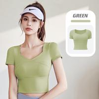 Gambar 【OXY】Yoga Short Sleeve Crop Top / Lengan Pendek Untuk Yoga Wanita 4780 (S/M/L) - Blue, S dari 99koutlet undefined 3 Tokopedia