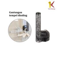 Gambar [COD] SK C1280 Tempat Tisu Gulung Transparan Peralatan Rumah Tangga Tempel Dinding Dapur - ABU TRANS dari satukeluargaid undefined 3 Tokopedia