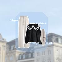 Gambar AB041 - OUTFIT ONE SET CEWE KEKINIAN | OOTD NGAMPUS CASUAL STYLE BLOUSE KOREAN Setelan Wanita Kekinian - One set non hijab dari dazzelchic undefined 2 Tokopedia