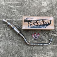 Gambar knalpot samlong non kobra pas arm aerox nmax pcx vario beat original qurrota x draco - inlet 38 sarangan full, aerox new dari cheerfull racing undefined 5 Tokopedia