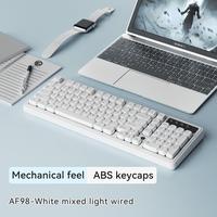 Ajazz AF98 / AF-98 Wired and Wireless Mechanical Feel Membrane Keyboard Office RGB Mixed Light - foto 6