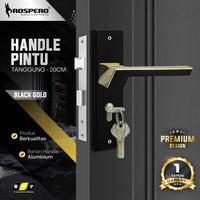 Gambar HANDLE KUNCI Pintu Rumah Modern Minimalis 20cm Tanggung Bergaransi PROSPERO | Gagang Pintu Rumah | 2551 - BLACK GOLD dari BUMI PUTERA PERKASA undefined 3 Tokopedia