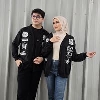 Gambar Grosir Bandung Couple Good Habits outher Couple Jaket Bahan Fleece korean outfit termuran Bergaransi baju  couple  pasangan  lengan  panjang - satuan, LD 110 MUAT BB 45-70 KG ONE SIZE dari GROSIR BANDUNG QQ undefined 5 Tokopedia