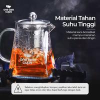 Gambar One Two Cups Teko Teh Kaca Saringan Tahan Panas Api Infuser Teapot TP-761 950 ml Kapasitas Cangkir Dapur Stainless Steel Modern Elegan - Transparan, 350ml dari ByteGrocery undefined 4 Tokopedia