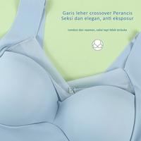 Gambar Bra-002 Dalaman Atasan Wanita Remaja Dewasa Bra Tanpa Kawat Tanpa Pengait Elastis Dengan Cup Busa Lembut Bh Import Ukuran L-XXL Streach Meral Nyaman Dipakai Manset Cewek Bh Tidur Perempuan - BIRU SAFIR, L dari Planet999 undefined 4 Tokopedia