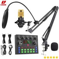 Gambar Paket lengkap BM800 Plus Sound Card V8S MIKO LIGER bisa Untuk Karoke/Live Streaming Alat Microphone Soundcard bisa di sambungkan ke Laptop dan speaker aktif dari LIGER OFFICIAL STORE undefined 1 Tokopedia