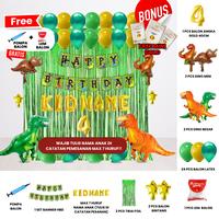 Gambar ((FREE MINI GOLD & POMPA BALON)) DINOSAURUS SET DEKOR ULANG TAHUN ANAK/ DEKORASI ULTAH ANAK - SIMPLE, 1 dari aldekorasi undefined 3 Tokopedia