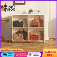 Gambar 【ANTBOX】Rak Lemari Tas/Mainan - Kotak Perawatan Tas/Mainan - Tingkat/Susun Transparan Two Colour Akrilik Tebal Kokoh Serbaguna / Display Storage Penyimpanan Tas Estetik Muat Banyak - Mudah dibongkar pasang /Bag Organizer Horizontal Saver 4 Kotak - 2 Baris 4 Box Classic Brown dari ANT BOX INDONESIA undefined 1 Tokopedia