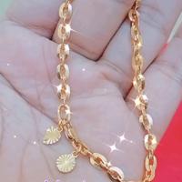 Gambar Gelang emas nafisa doble liontin spr glowing mewah elegan dan cantik bgt,spr awet bs dipake sehari-hari termasuk mandi dll tetep kuat berkilau sepanjang masa,resmi ada suratnya bs djual lagi by TOKO EMAS NAFISA_ tersedia ukuran dewasa dan anak2.. - dewasa: 15cm (untuk BB 40-50kg) dari TOKO EMAS NAFISA undefined 5 Tokopedia