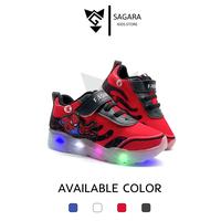 Gambar NEW SAGARA - Sepatu Sneakers Anak Laki-laki Karakter Spider Model Lampu Led  1-6 TAHUN - BIRU, 22 ( 6-10 Bulan ) dari Sagara Kids Store undefined 3 Tokopedia