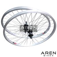 Gambar WHEELSET SEPEDA 24 x 1 3/8 ARAYA KP-81 ALLOY 36 HOLE LUBANG 36H VELG RIM RIMS ALUMUNIUM HUB FREEHUB JARI JARI RODA SEPEDA 24 PLUS 24x1 3/8 DEPAN /  BELAKANG SIAP PAKAI MINI BALAP 24+ PLUS - RODA DEPAN dari AREN BIKES undefined 1 Tokopedia
